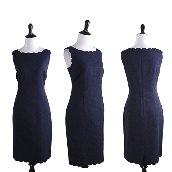 Talbots Dresses & Skirts - Talbots Scalloped Jacquard Sheath Dress